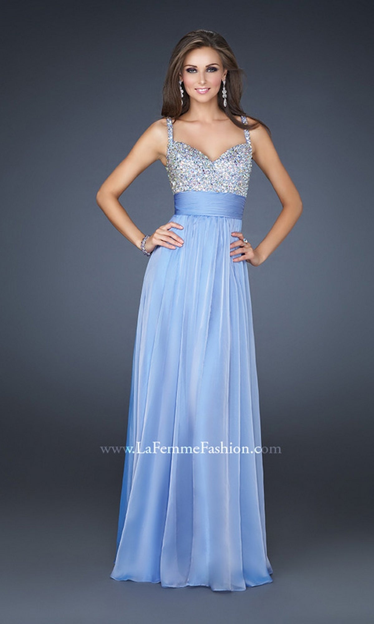  Long Formal La Femme Dress 16802