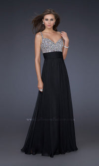 Black Long Formal La Femme Dress 16802