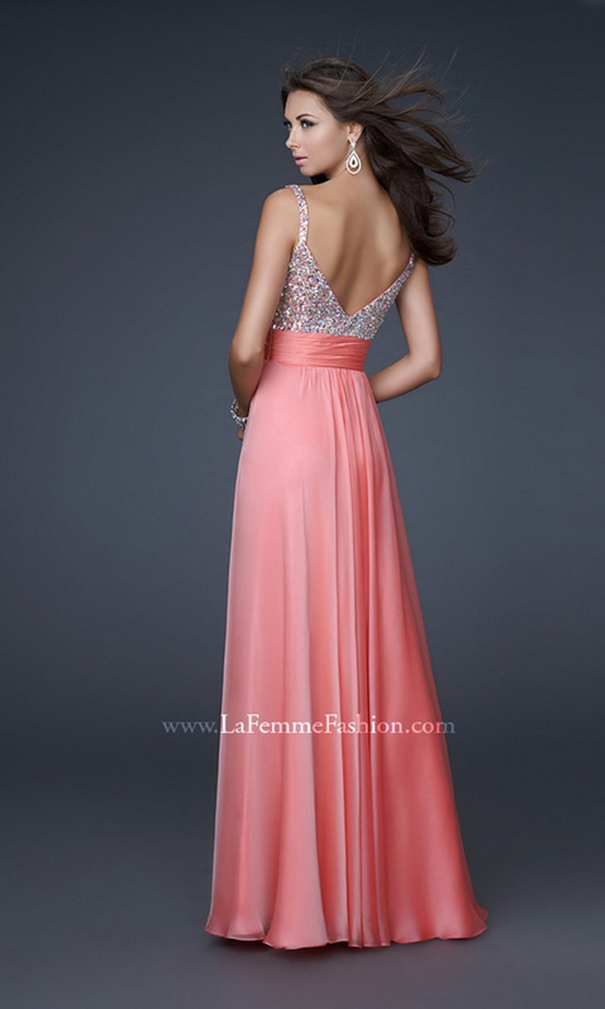  Long Formal La Femme Dress 16802