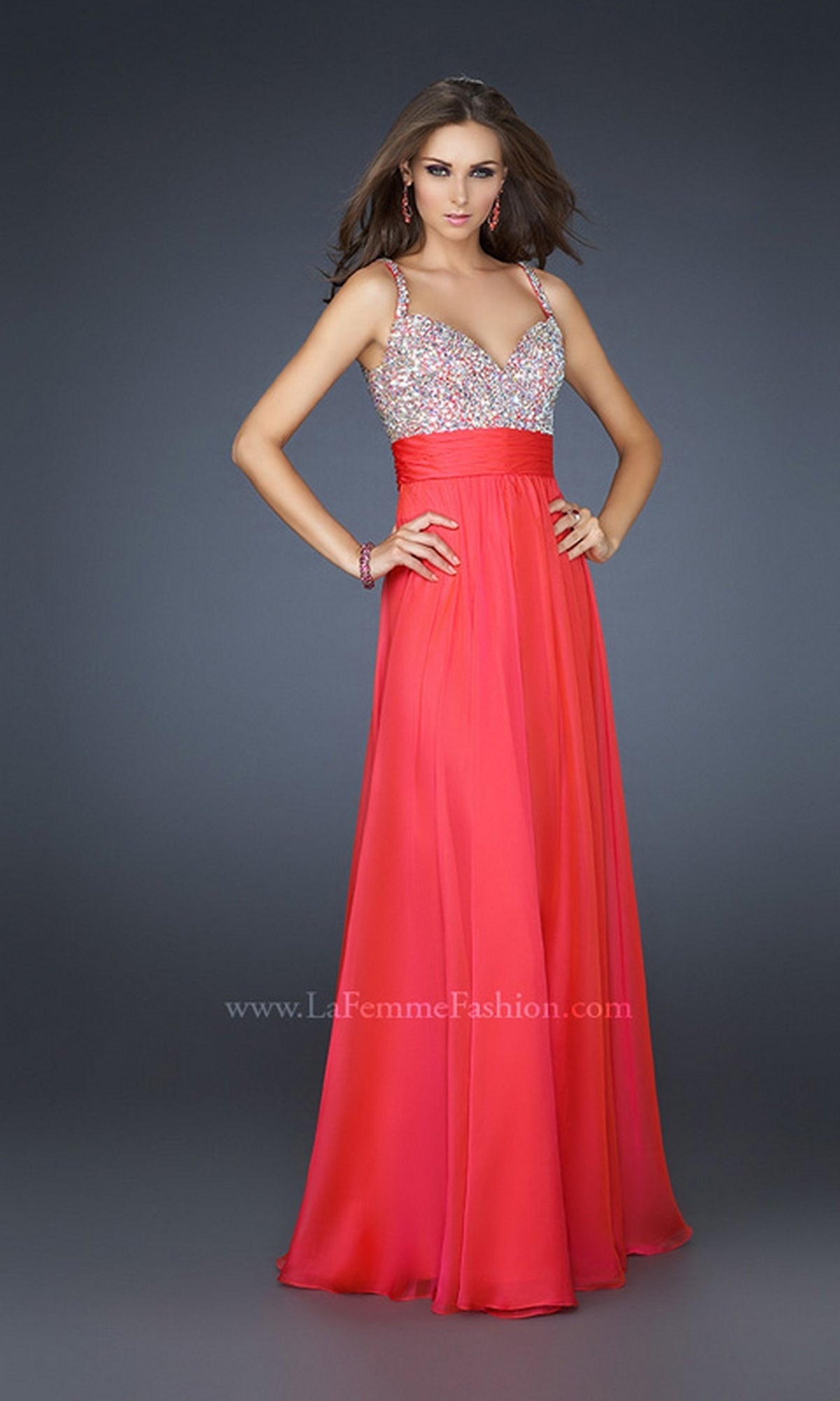 Long Formal La Femme Dress 16802