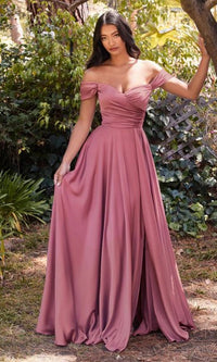 Mauve Rose Long Formal Dress 7493 by Ladivine