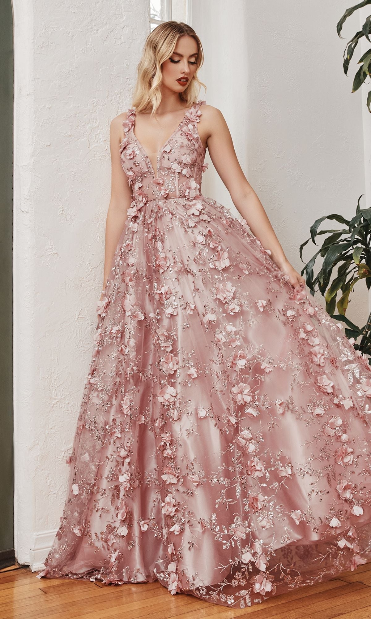 Blush Long Formal Dress J838 by Ladivine